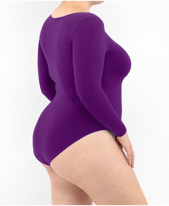Langarm-Bodysuit - Violett