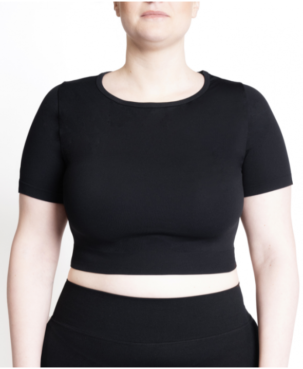 Sport Crop Top - Schwarz