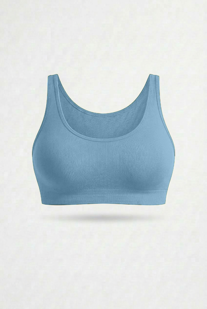Bralette Blu Desaturato Curvy per Taglie Forti | Leela Lab
