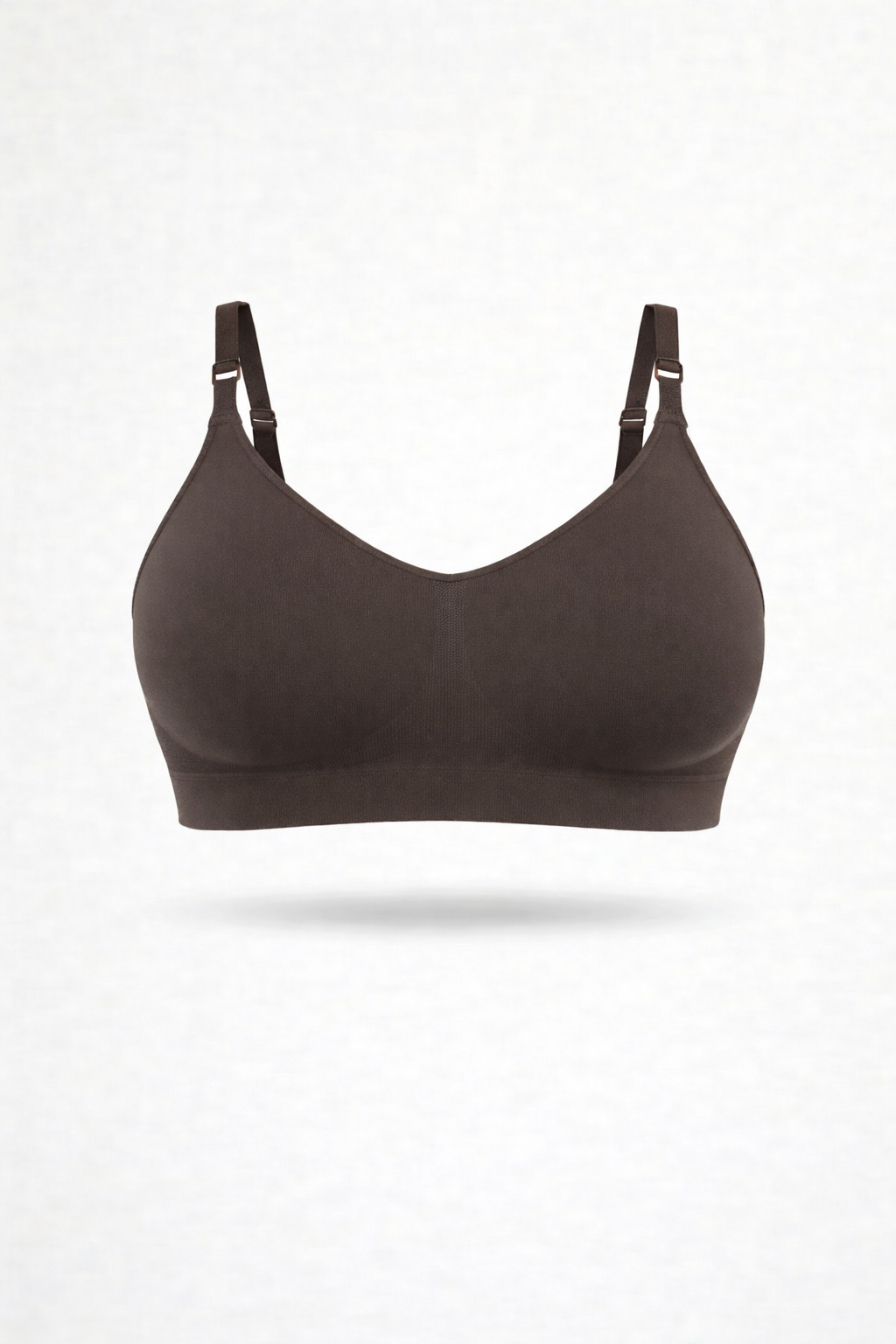 Bralette con Spallini Regolabili Caffè Curvy per Taglie Forti | Leela Lab