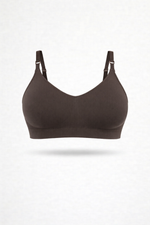 Bralette con Spallini Regolabili Caffè Curvy per Taglie Forti | Leela Lab