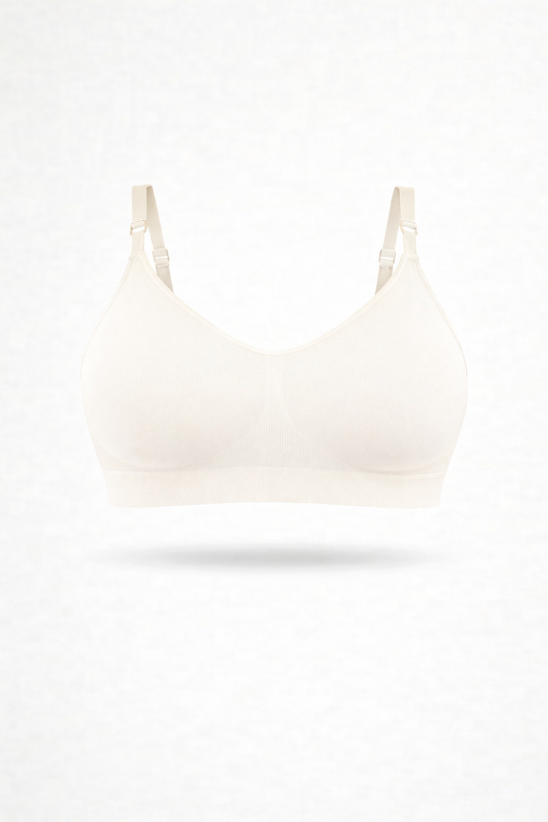 Bralette con Spallini Regolabili Cipria Curvy per Taglie Forti | Leela Lab