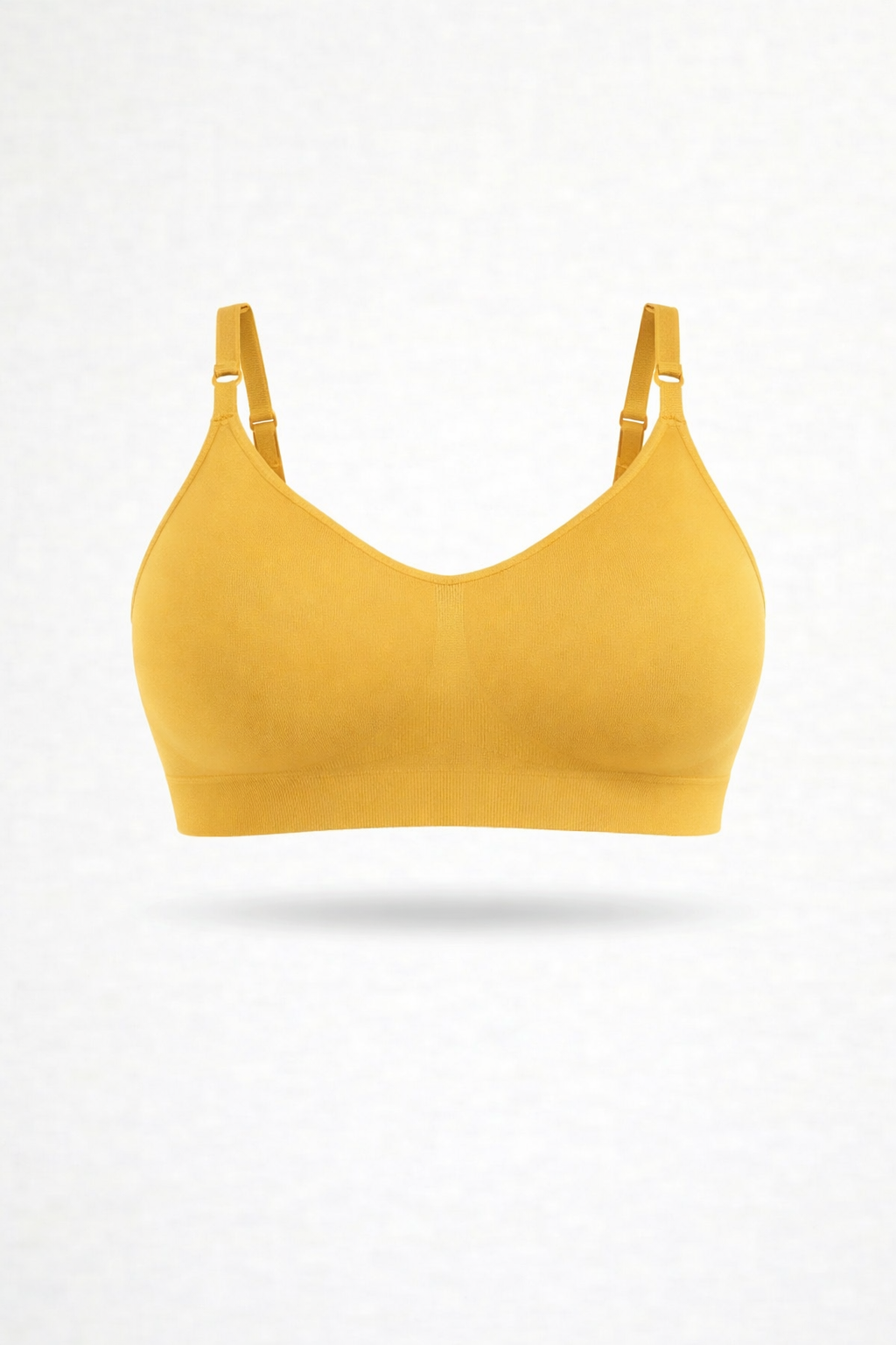 Bralette con Spallini Regolabili Ocra Curvy per Taglie Forti | Leela Lab