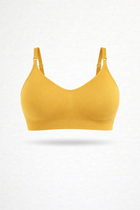 Bralette con Spallini Regolabili Ocra Curvy per Taglie Forti | Leela Lab