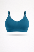 Bralette con Spallini Regolabili Verde Petrolio Curvy per Taglie Forti | Leela Lab