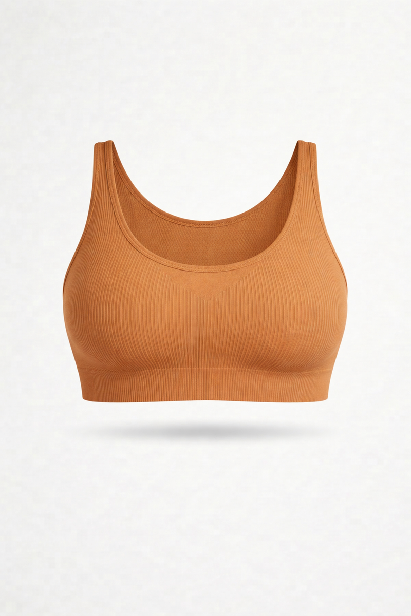 Bralette Costina Cammello Curvy per Taglie Forti | Leela Lab