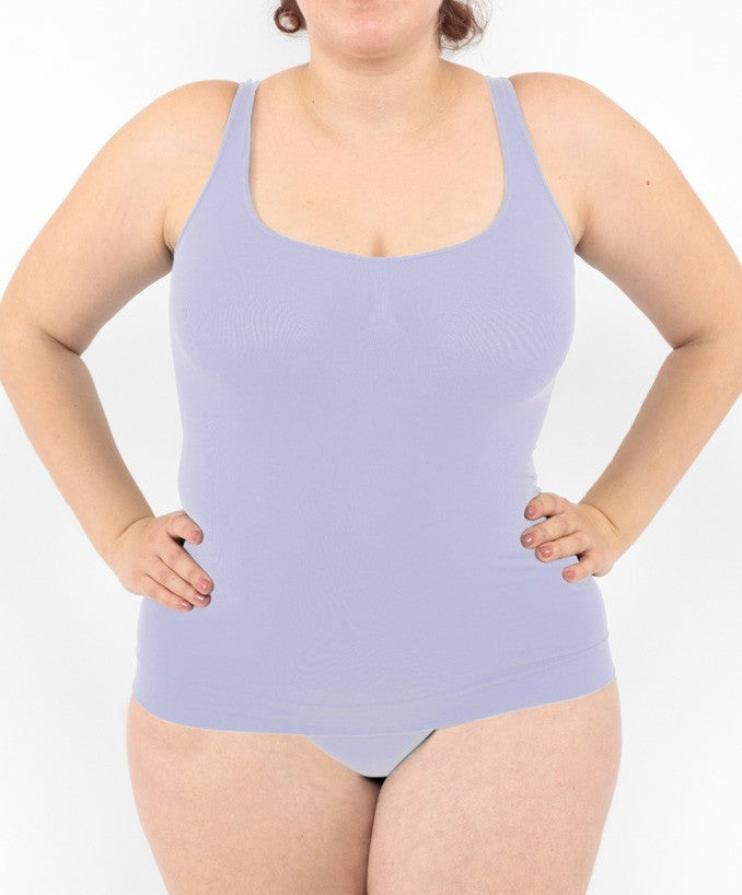 Canotta Basica Lilla Curvy per Taglie Forti Plus Size | Leela Lab