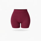 Shorts Vita Alta Bordeaux Curvy per Taglie Forti | Leela Lab