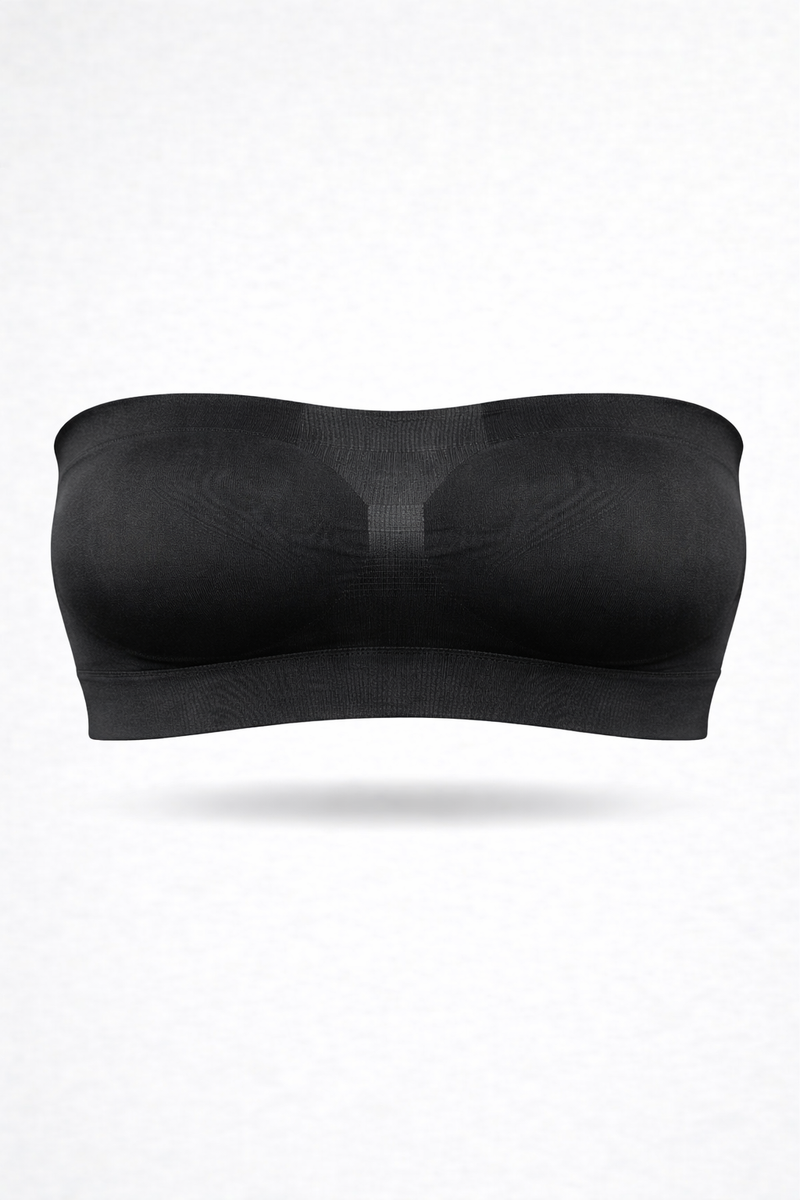 Fascia Seno Push-up Nero Curvy per Taglie Forti | Leela Lab