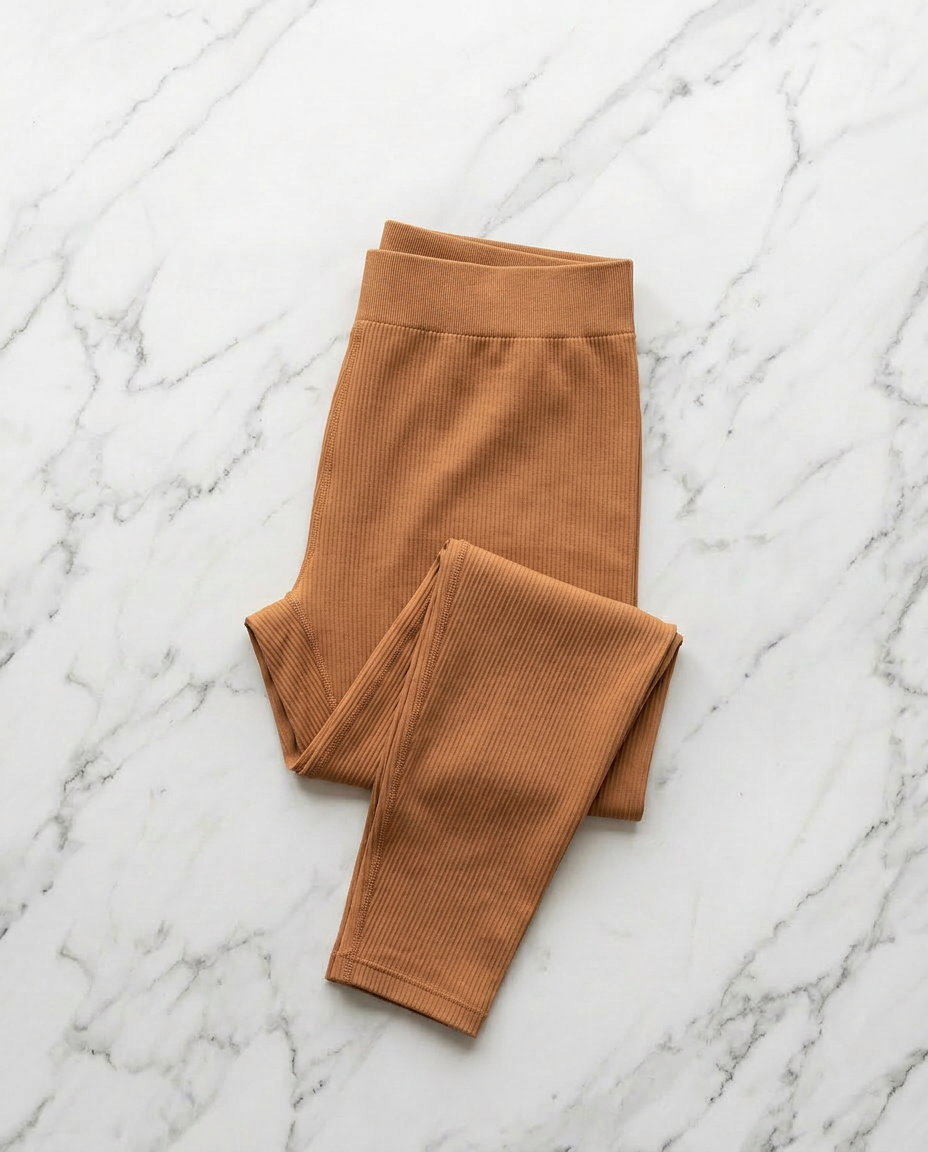 Leggings Costina Cammello Curvy per Taglie Forti | Leela Lab