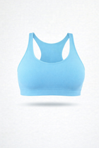 Sport Bralette Verde Acqua Seamless Curvy Taglie Forti Leela Lab