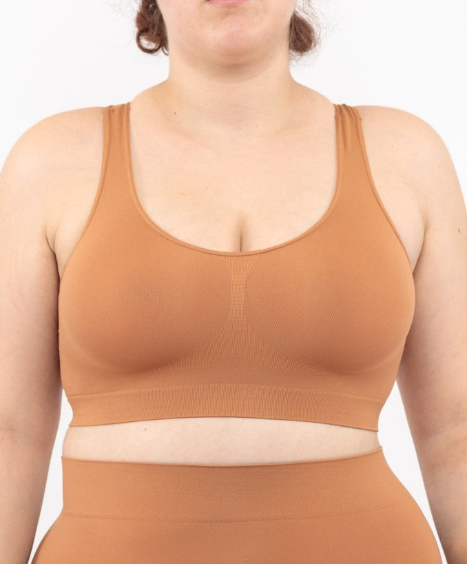 Bralette Cammello Curvy per Taglie Forti Plus Size | Leela Lab