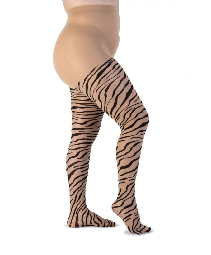 Collant Fantasia Zebrata Collant Light 30 Den Nude Curvy | Leela Lab