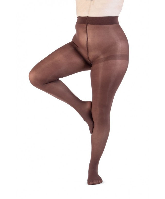 Collant Semimatte 50 Den Caffe Curvy per Taglie Forti Plus Size | Leela Lab