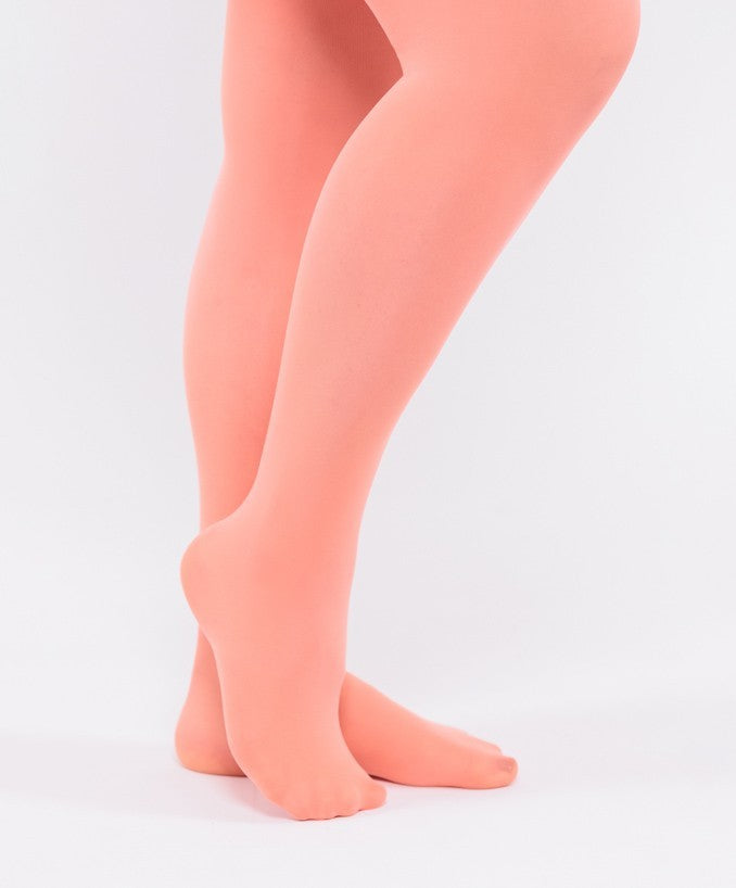 Dettaglio Collant Semimatte 50 Den Corallo Curvy per Taglie Forti | Leela Lab