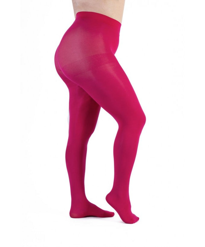 Dettaglio Collant Supermatte 90 Den Curvy Ciliegia | Leela Lab