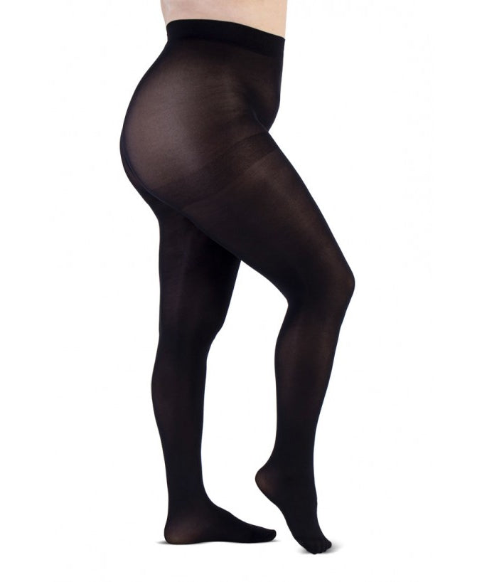 Collant Supermatte 90 Den Nero Curvy per Taglie Forti | Leela Lab