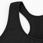 Kompressions-Sport-Bralette mit Frontreißverschluss und starkem Halt – Schwarz