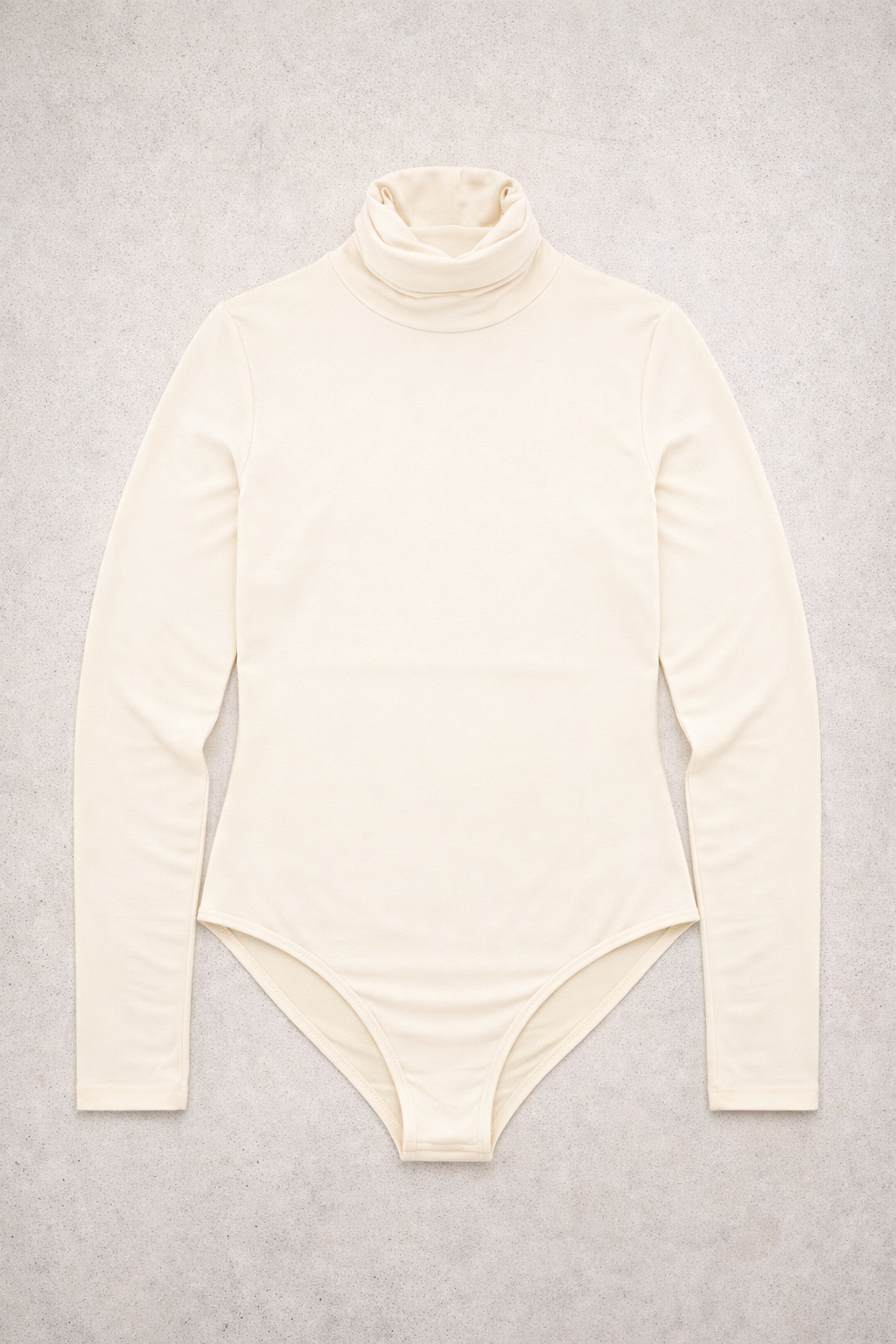 Body Manica Lunga Dolcevita Cipria Curvy per Taglie Forti | Leela Lab