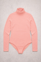 Body Manica Lunga Dolcevita Corallo Curvy per Taglie Forti | Leela Lab