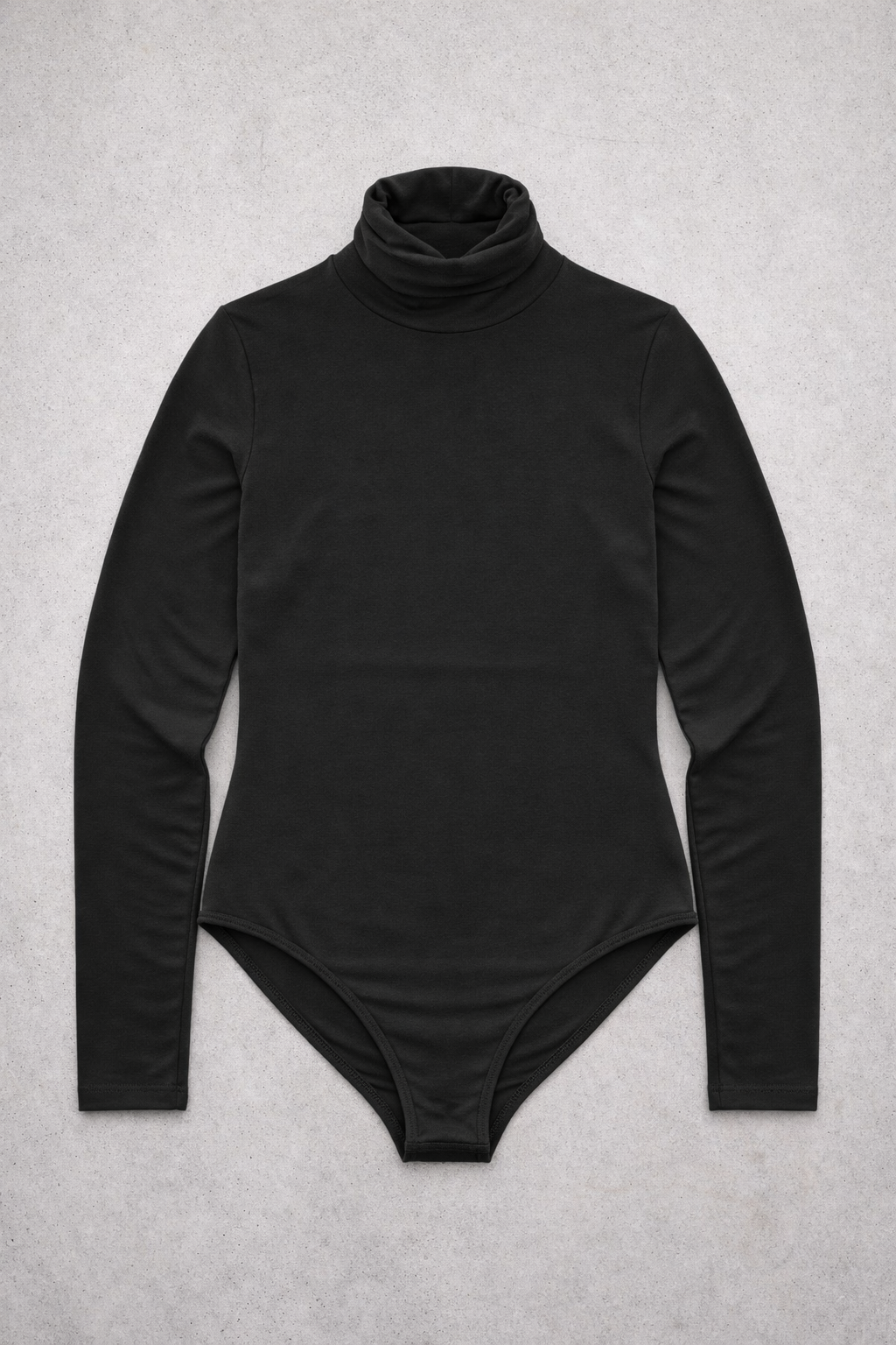 Body Manica Lunga Dolcevita Nero Curvy per Taglie Forti | Leela Lab