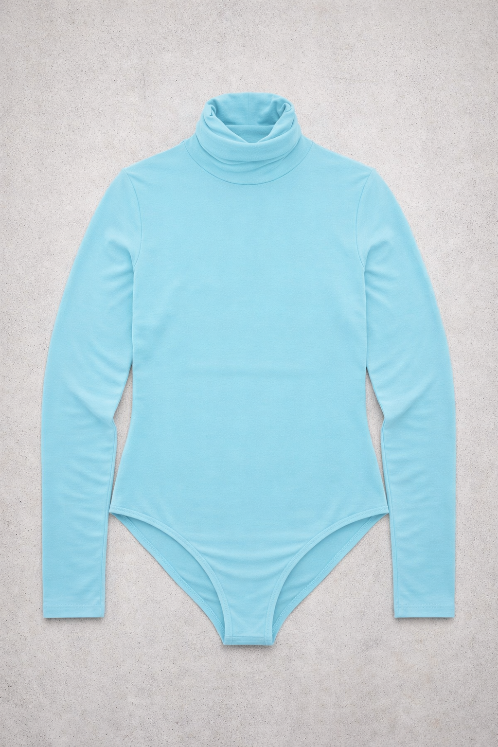 Body Manica Lunga Dolcevita Verde Acqua Curvy per Taglie Forti | Leela Lab