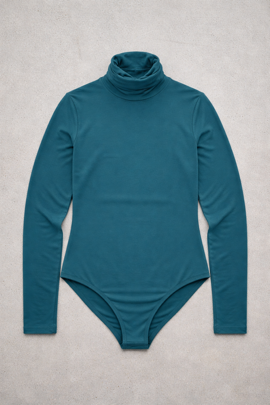 Body Manica Lunga Dolcevita Verde Petrolio Curvy per Taglie Forti | Leela Lab