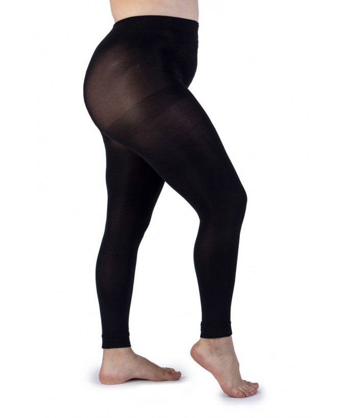 Leggings Anticellulite Supermatte 90 DEN Nero Curvy per Taglie Forti Plus Size | Leela Lab