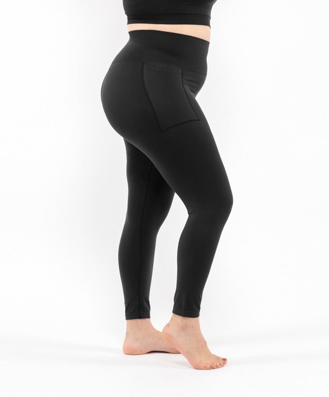 Sportleggings mit Tasche – Schwarz