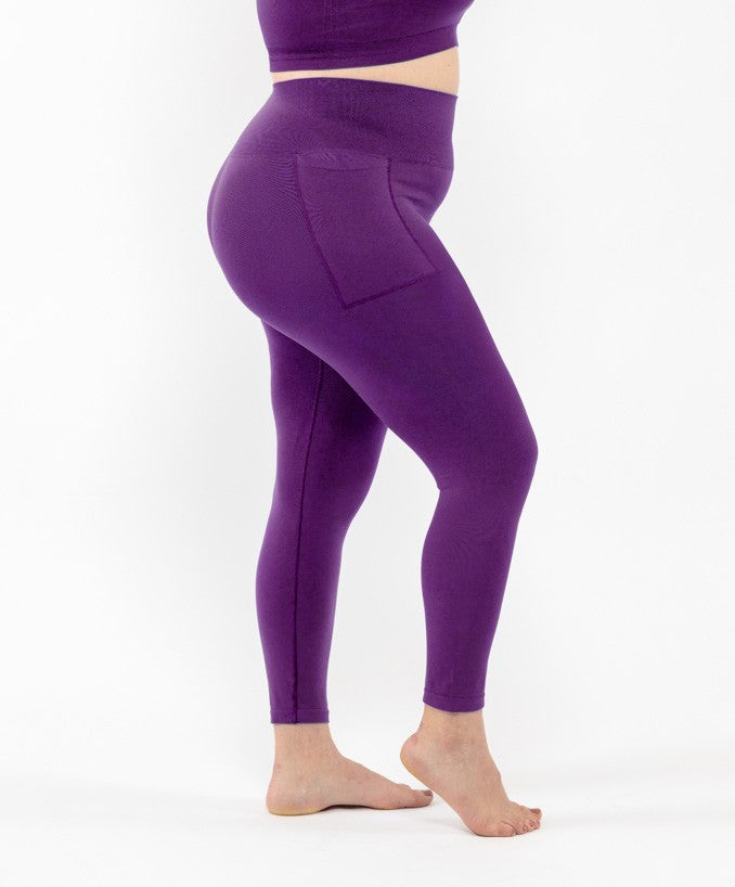 Sportleggings mit Tasche – Lila