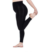 Dettaglio Leggings Supermatte in Cashmere 90 DEN Nero Curvy | Leela Lab