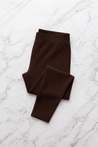 Gerippte Leggings – Kaffee