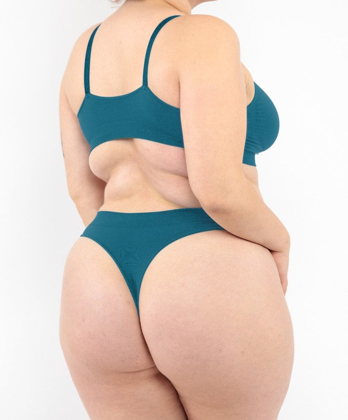 Stringtanga – Petrolgrün