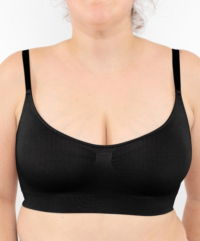 Reggiseno Contenitivo Nero Curvy per Taglie Forti Plus Size | Leela Lab