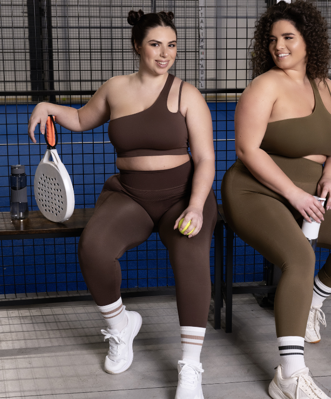 Reggiseno Sportivo Monospalla Chocolate Martini Curvy per Taglie Forti Plus Size | Leela Lab