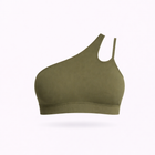 Crop Top Sportivo Military Olive Curvy per Taglie Forti | Leela Lab