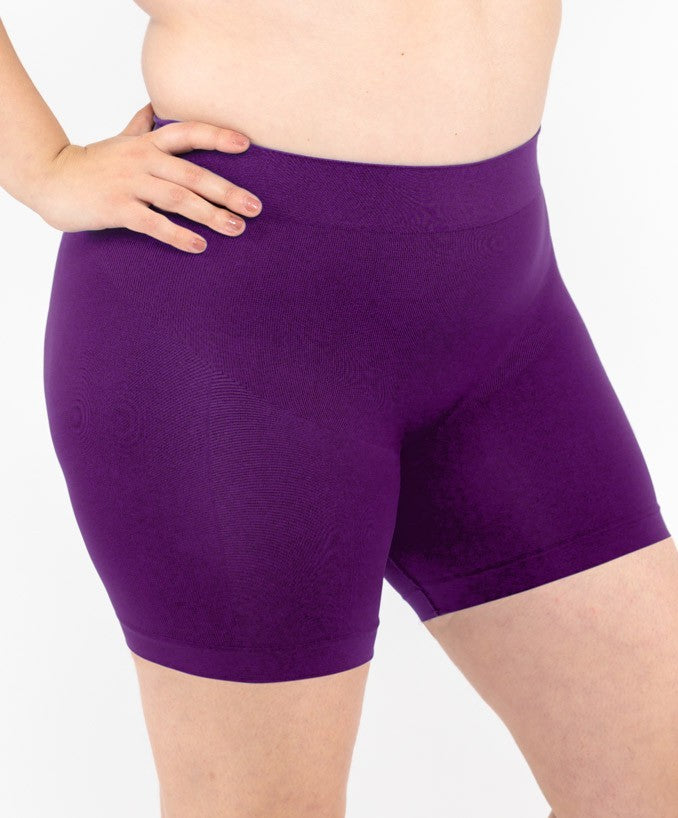 Shorts Vita Alta Viola Curvy per Taglie Forti Plus Size | Leela Lab
