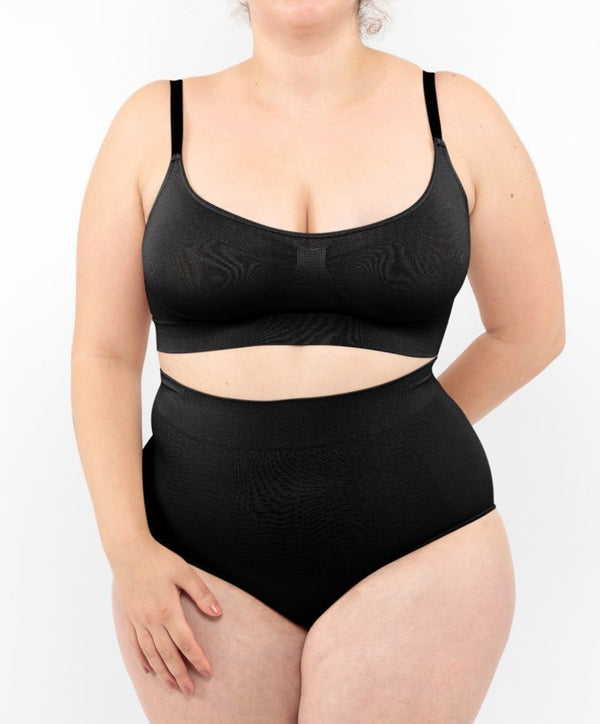 Formende High-Waist-Hose – Schwarz