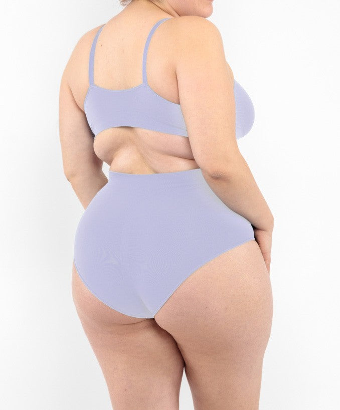 Slip vita alta lilla seamless curvy taglie forti 