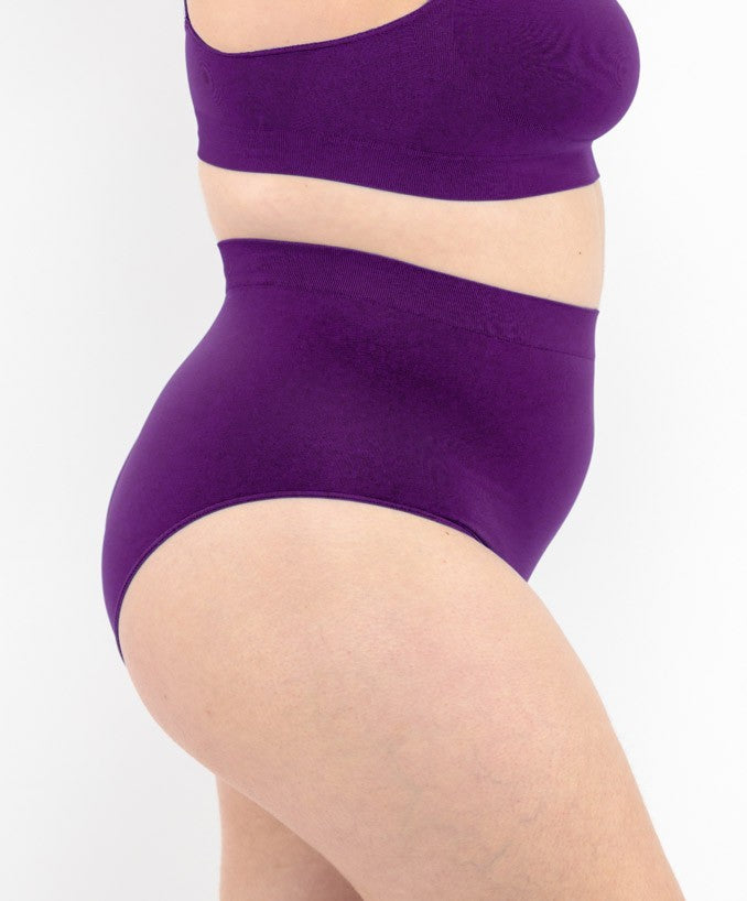 Slip vita alta viola seamless curvy taglie forti 