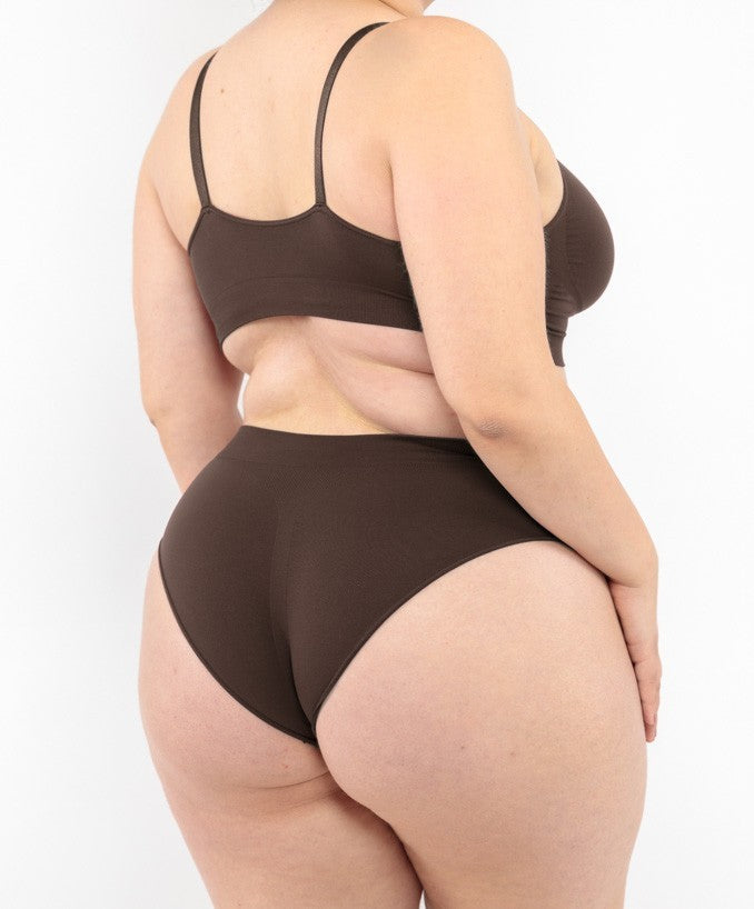 Slip vita bassa nero marrone seamless taglie forti