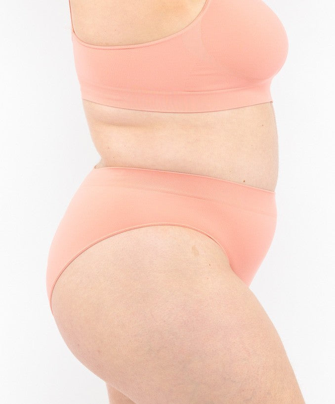 Slip vita bassa corallo seamless taglie forti
