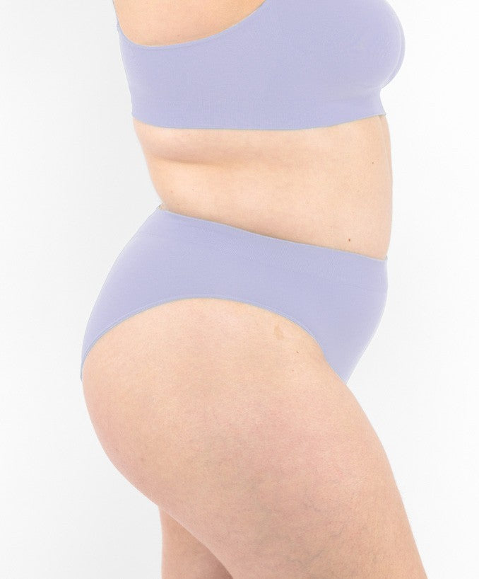 Slip Vita Bassa Lilla Curvy per Taglie Forti Plus Size Lato | Leela Lab