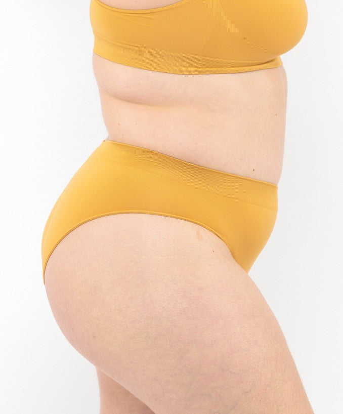 Slip vita bassa ocra seamless taglie forti