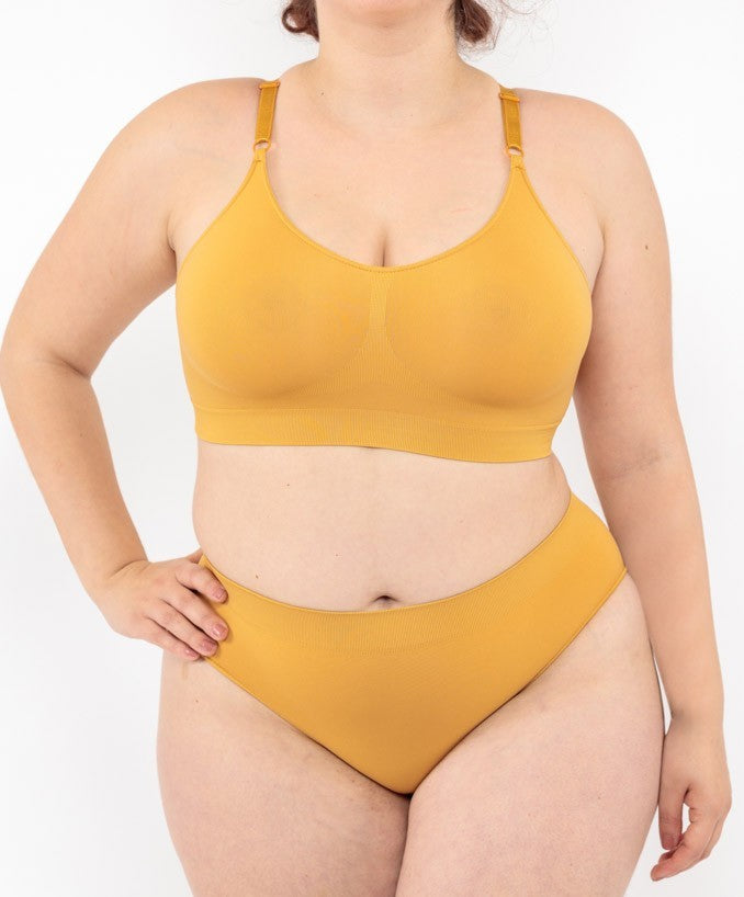 Slip vita bassa ocra seamless taglie forti