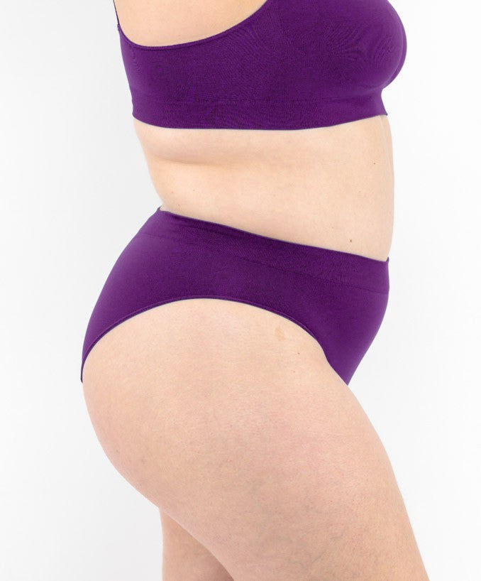 Slip vita bassa viola curvy seamless taglie forti