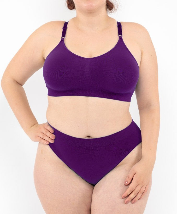 Slip vita bassa viola curvy seamless taglie forti