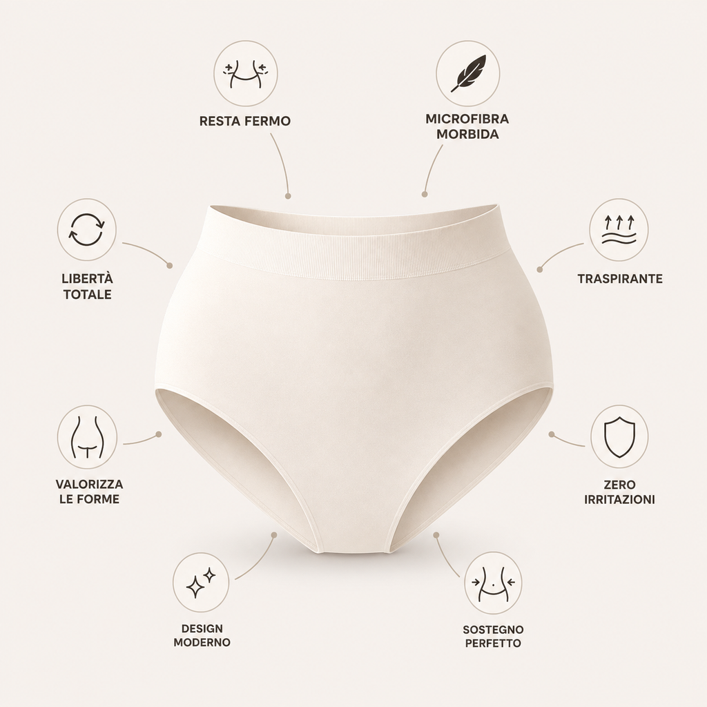 Formender Slip mit hohem Bund – Puder