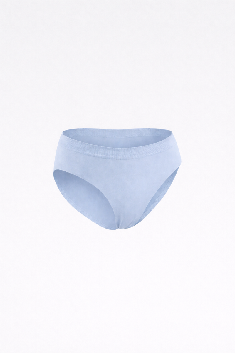 Slip vita bassa blu desaturato seamless taglie forti