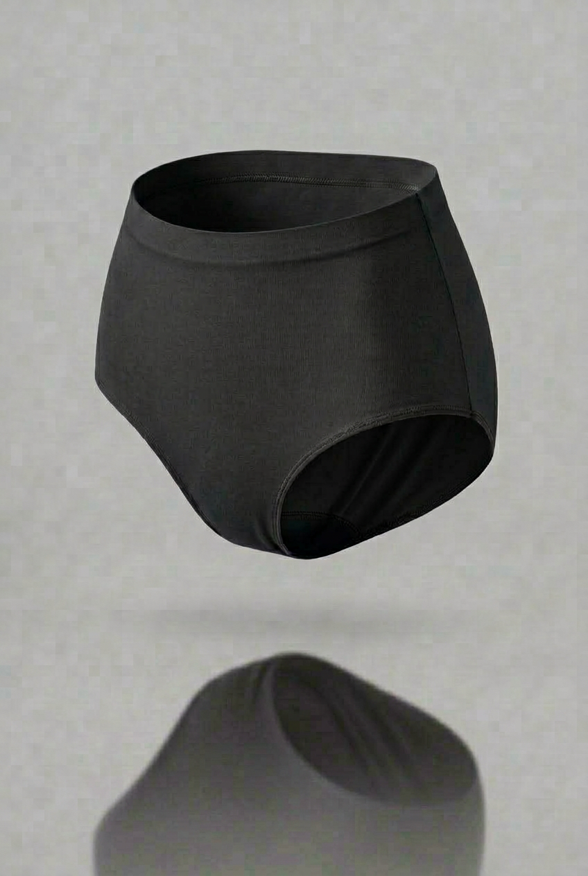 Slip vita alta nero seamless curvy taglie forti 